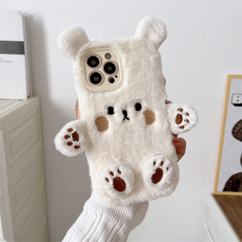 Korean 3D Cartoon Bear Fluffy  - Apple Iphone 15 Pro Max review and price