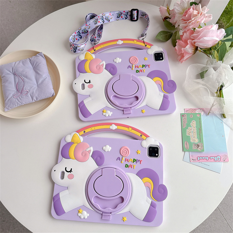 Cartoon Unicorn Kids Stand Tab - Samsung Tablet A9 Accessories review and price