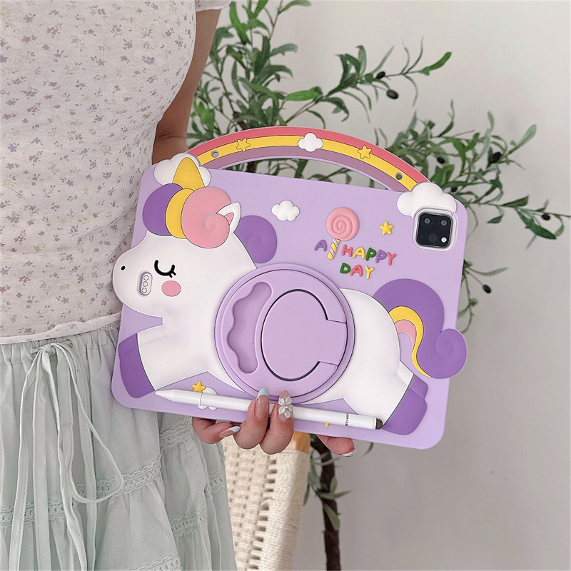 Cartoon Unicorn Kids Stand Tab - Samsung Tablet A9 Accessories review and price